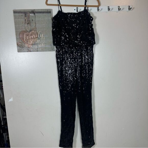 JAY GODFREY Black BIDIAK Sequin Embellished Tank Blouson Slim Pant
Jumpsuit - Picture 4 of 8